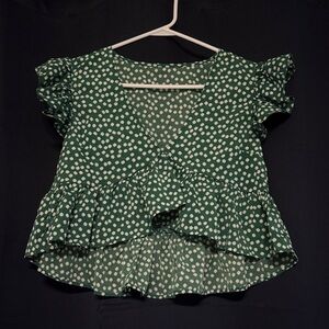 Daisy Ruffle Cropped Blouse